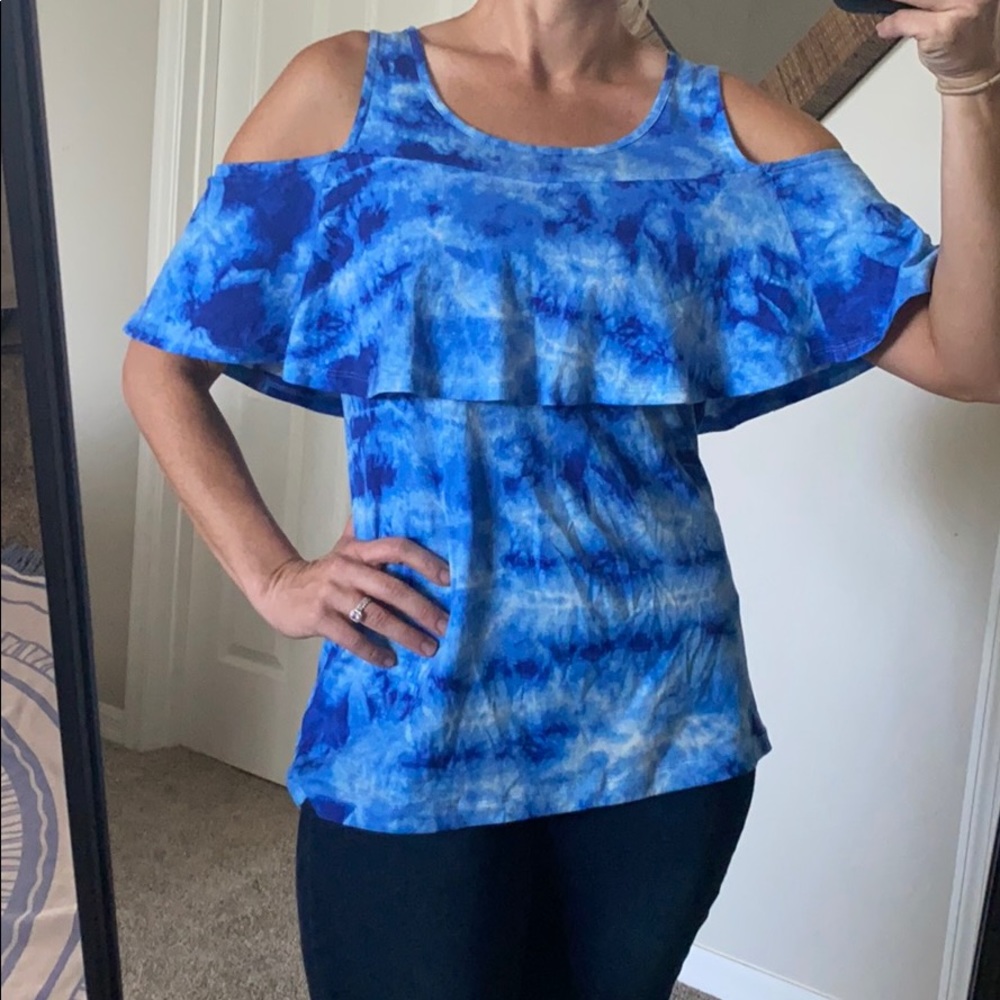 Tie dye off shoulder Carribean Joe